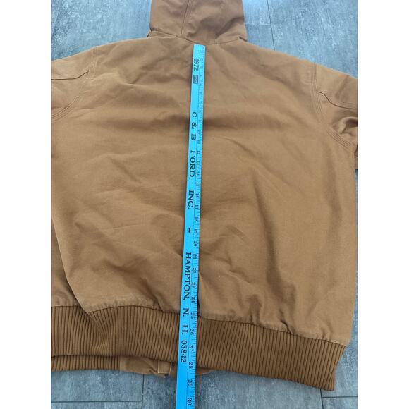 Carhartt Men's 104050-BRN Insulated Full Zip Hooded Jacket XL - Picture 5 of 6